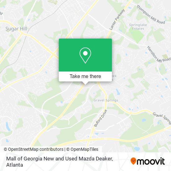 Mall of Georgia New and Used Mazda Deaker map