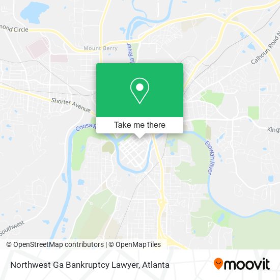 Mapa de Northwest Ga Bankruptcy Lawyer