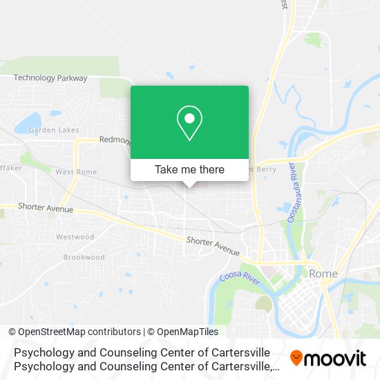 Mapa de Psychology and Counseling Center of Cartersville Psychology and Counseling Center of Cartersville