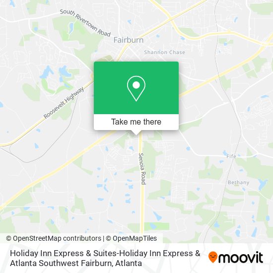 Mapa de Holiday Inn Express & Suites-Holiday Inn Express & Atlanta Southwest Fairburn