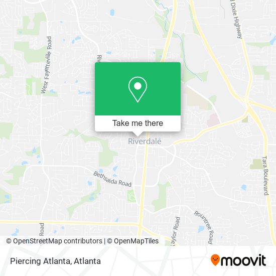 Mapa de Piercing Atlanta