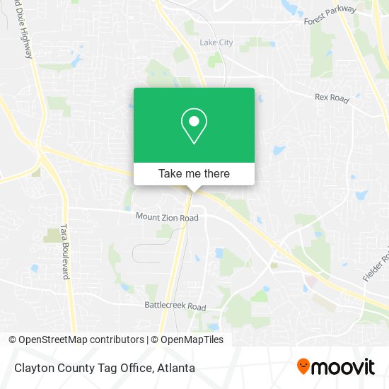 Mapa de Clayton County Tag Office