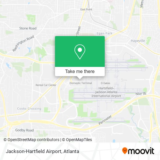 Mapa de Jackson-Hartfield Airport