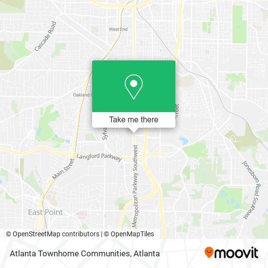 Mapa de Atlanta Townhome Communities
