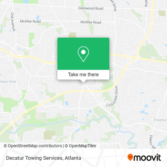 Mapa de Decatur Towing Services