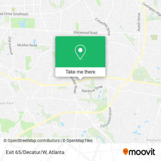 Mapa de Exit 65/Decatur/W