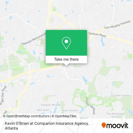 Kevin O'Brien at Comparion Insurance Agency map
