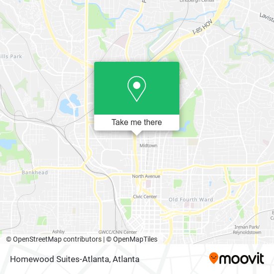 Mapa de Homewood Suites-Atlanta