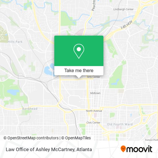 Law Office of Ashley McCartney map