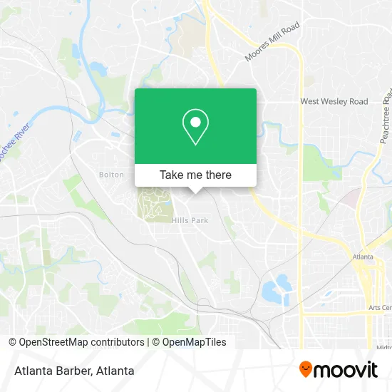 Atlanta Barber map