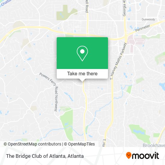 The Bridge Club of Atlanta map