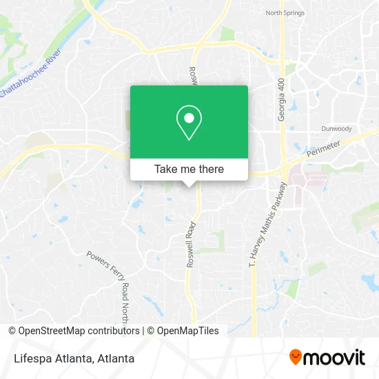 Lifespa Atlanta map