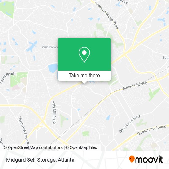 Midgard Self Storage map