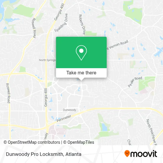 Dunwoody Pro Locksmith map