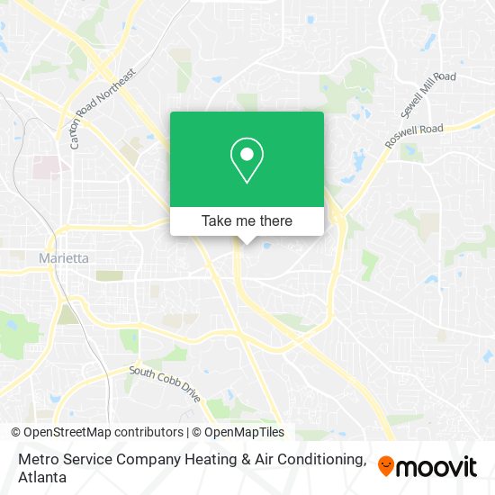 Mapa de Metro Service Company Heating & Air Conditioning