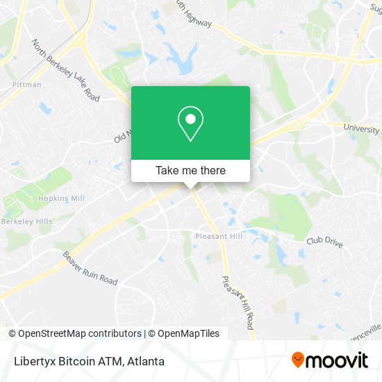 Mapa de Libertyx Bitcoin ATM