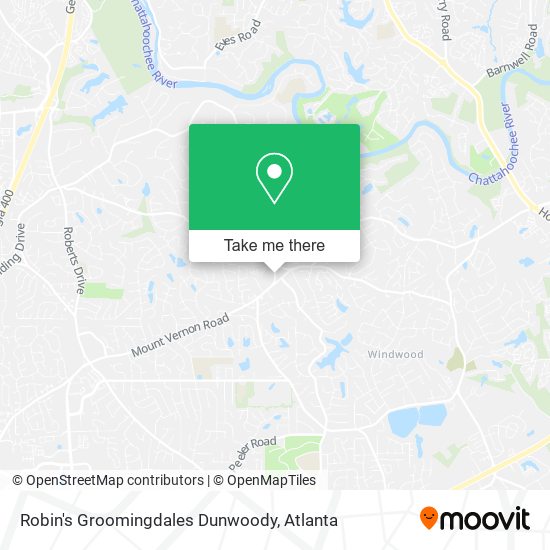 Mapa de Robin's Groomingdales Dunwoody