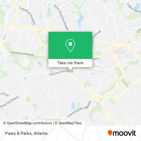 Paws & Parks map