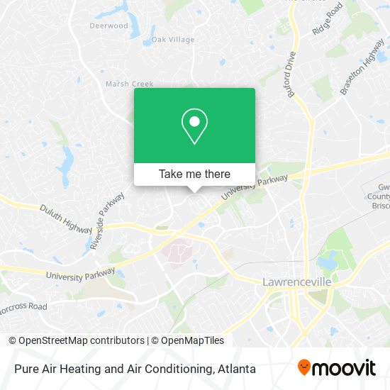 Mapa de Pure Air Heating and Air Conditioning