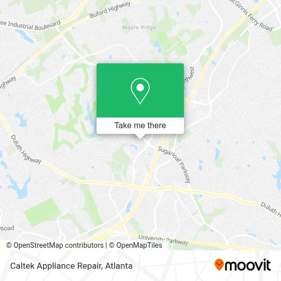 Caltek Appliance Repair map