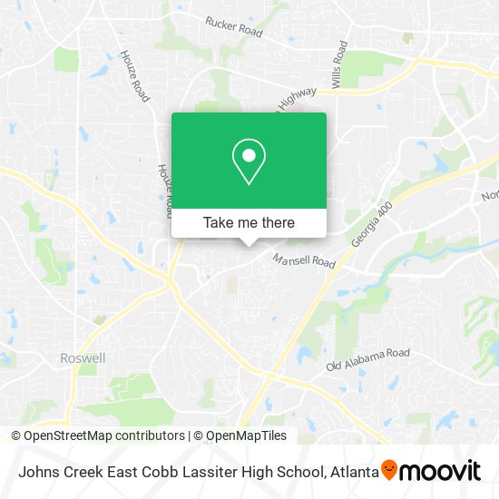 Mapa de Johns Creek East Cobb Lassiter High School