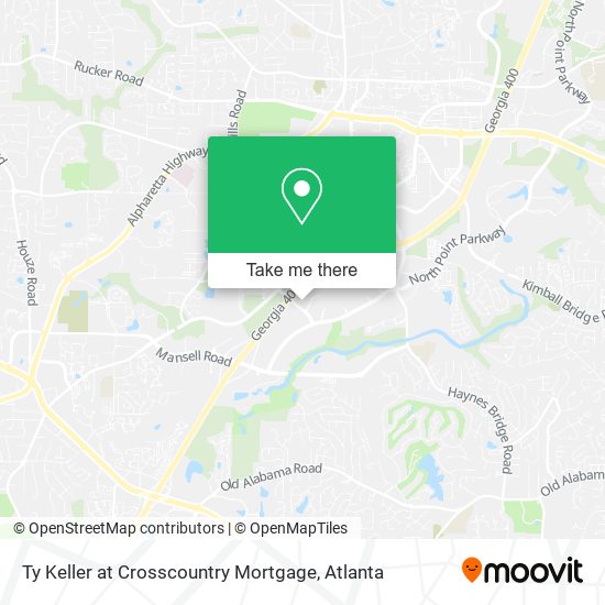 Ty Keller at Crosscountry Mortgage map