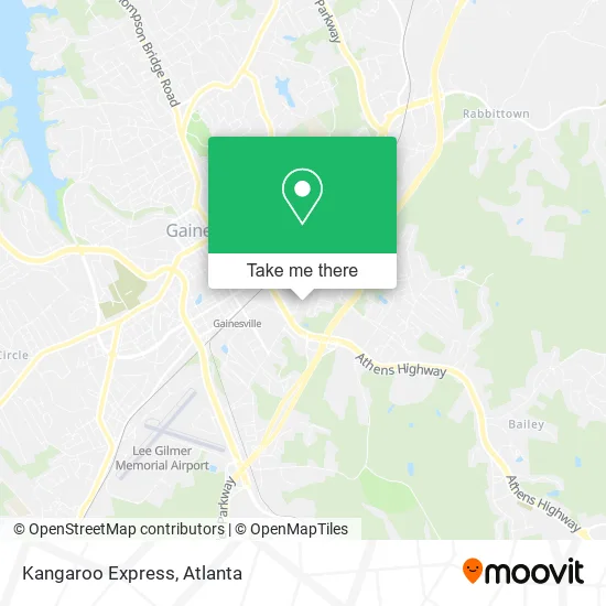 Kangaroo Express map