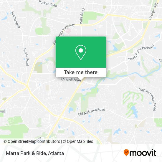 Marta Park & Ride map