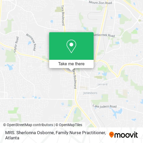 Mapa de MRS. Sherlonna Osborne, Family Nurse Practitioner