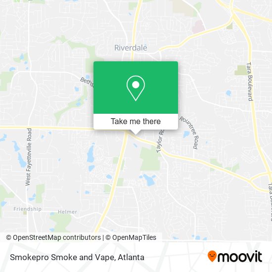 Mapa de Smokepro Smoke and Vape