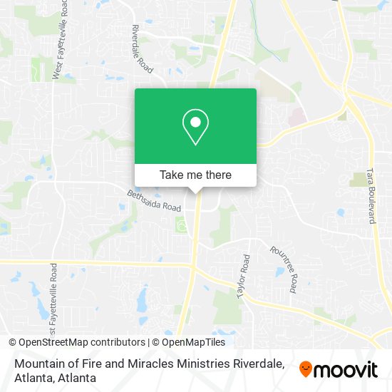 Mapa de Mountain of Fire and Miracles Ministries Riverdale, Atlanta