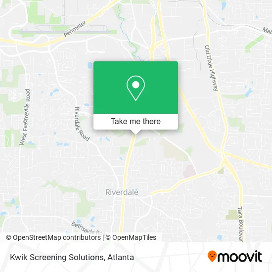 Kwik Screening Solutions map