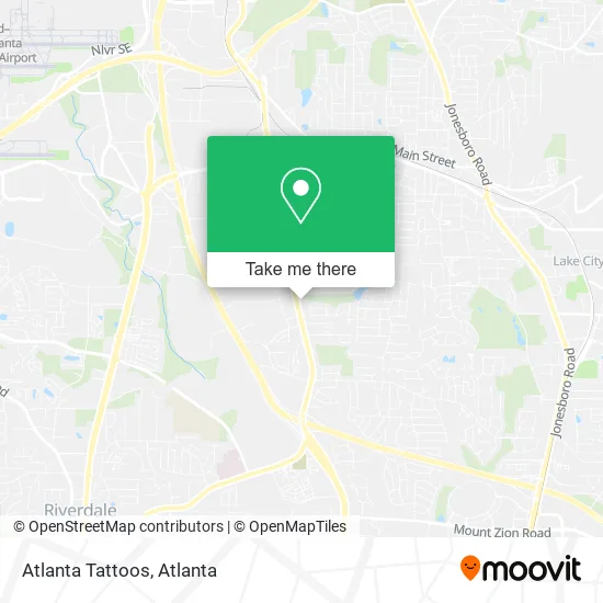 Atlanta Tattoos map
