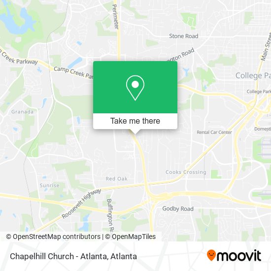 Mapa de Chapelhill Church - Atlanta