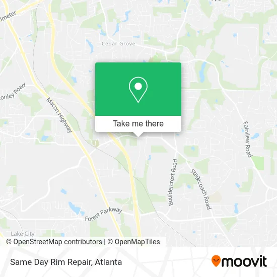 Same Day Rim Repair map