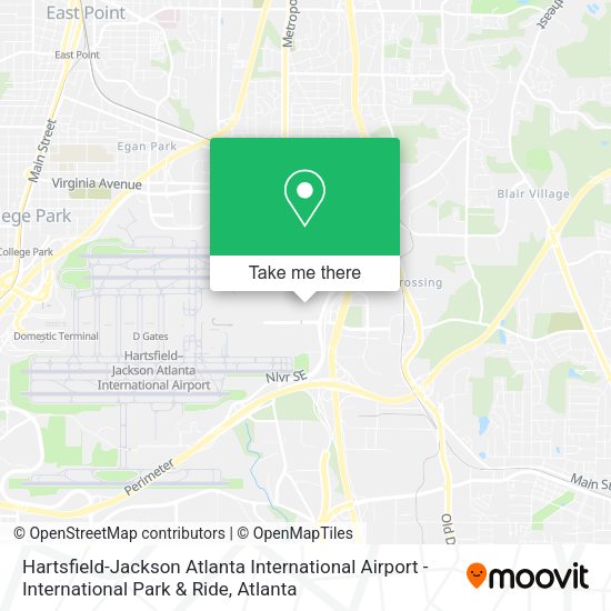Hartsfield-Jackson Atlanta International Airport - International Park & Ride map