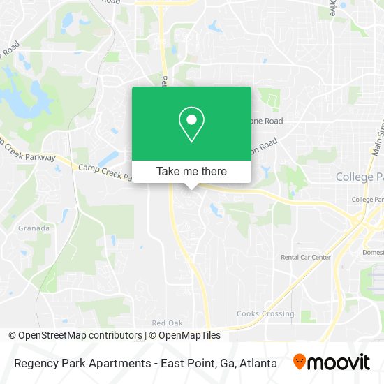 Mapa de Regency Park Apartments - East Point, Ga