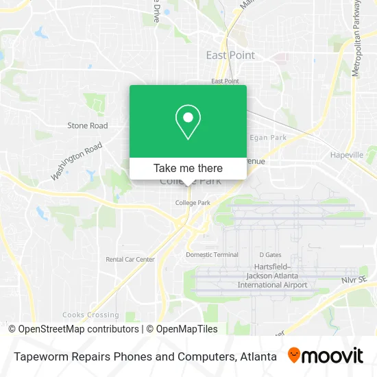 Tapeworm Repairs Phones and Computers map