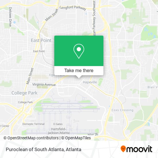 Puroclean of South Atlanta map