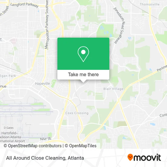 All Around Close Cleaning map