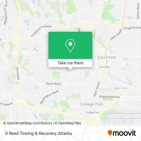 D Reed Towing & Recovery map