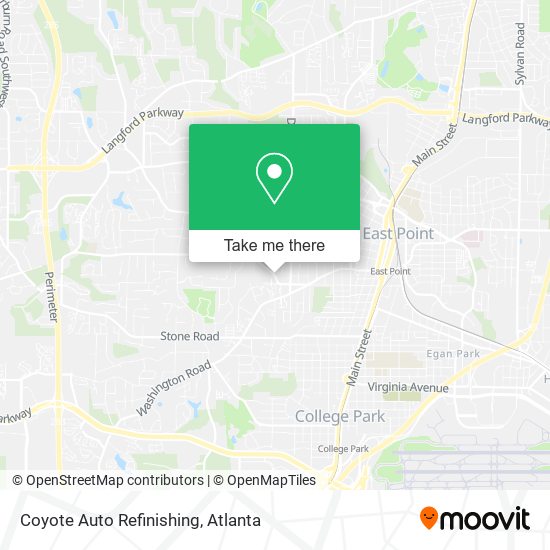 Coyote Auto Refinishing map