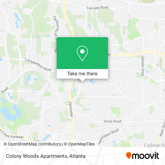 Mapa de Colony Woods Apartments