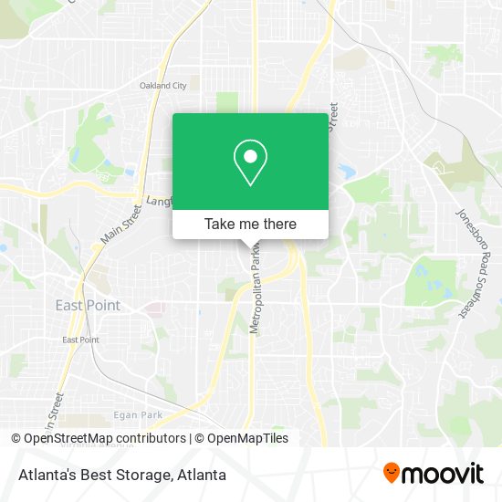 Atlanta's Best Storage map