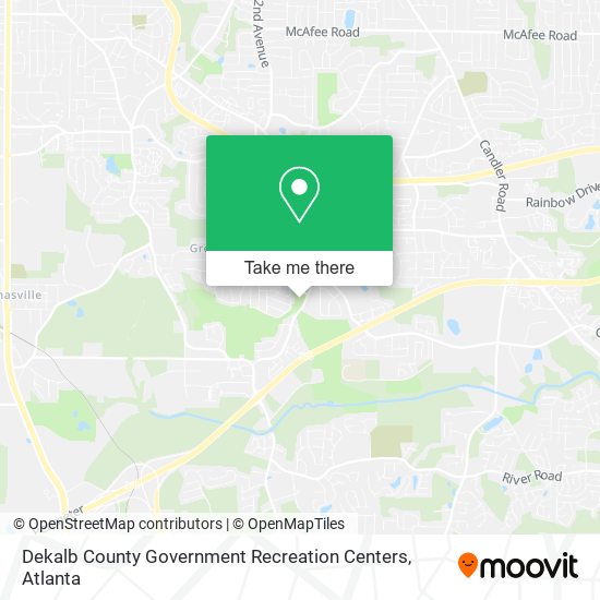 Mapa de Dekalb County Government Recreation Centers