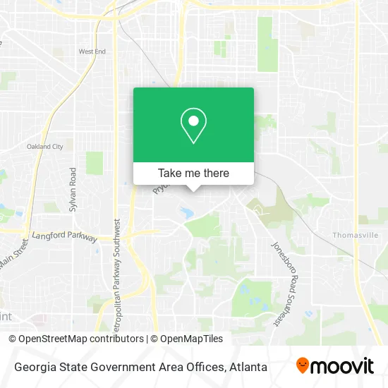 Georgia State Government Area Offices map