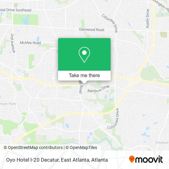 Oyo Hotel I-20 Decatur, East Atlanta map