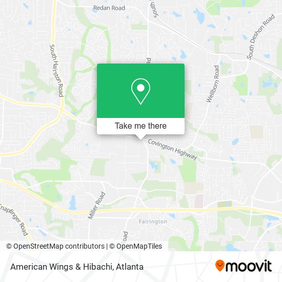 Mapa de American Wings & Hibachi