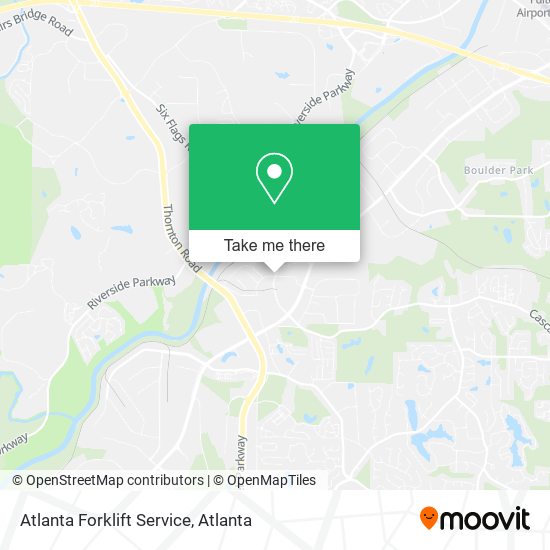 Mapa de Atlanta Forklift Service