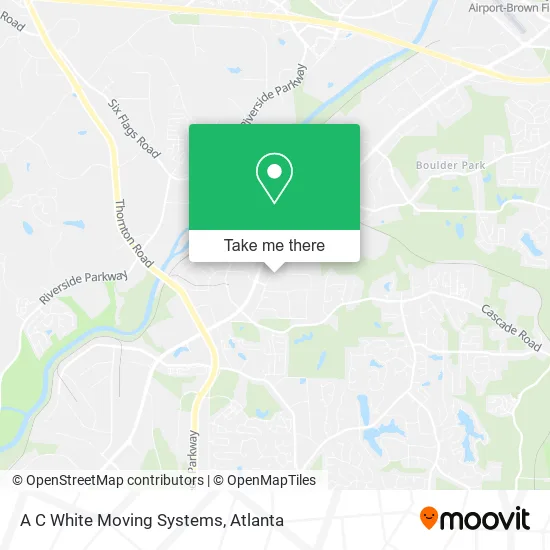 A C White Moving Systems map